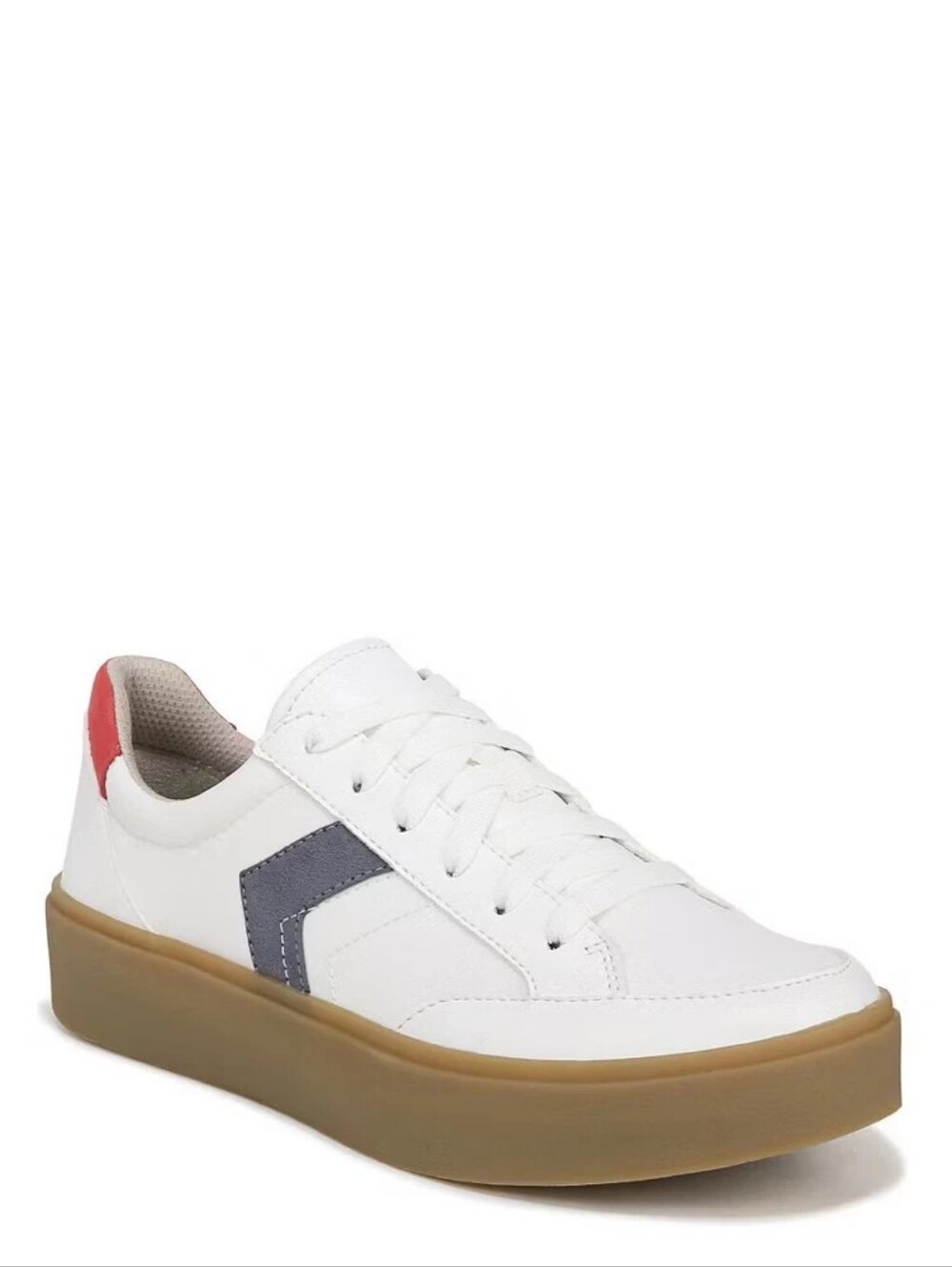 Dr. Scholl's Women's Madison Lace Sneaker White Gum Sole 9.5 M